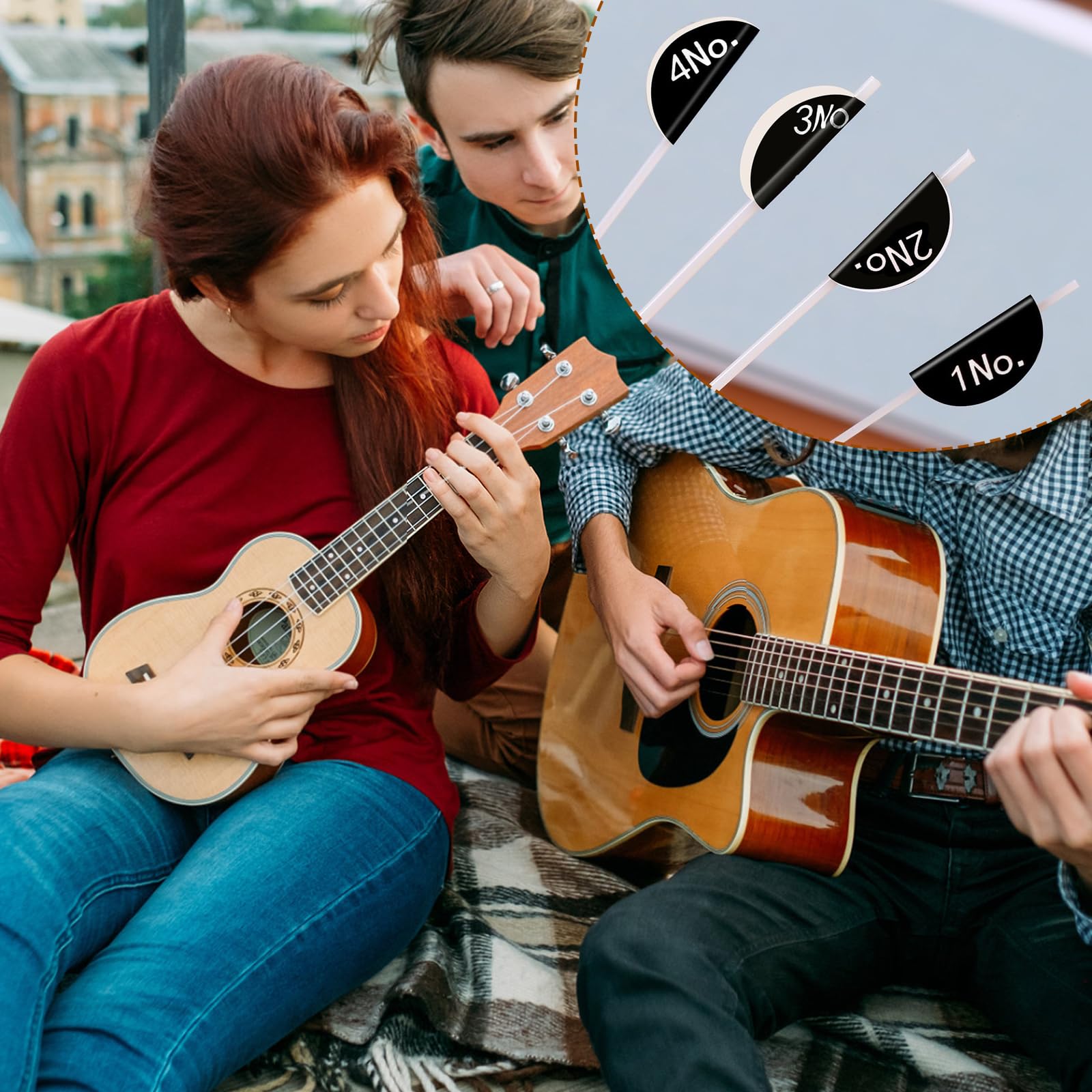 3 piezas Juego de 4 cuerdas de nailon para ukelele, cuerdas de guitarra de nailon, accesorios de instrumentos musicales para ukeleles de 21, 23, 26 pulgadas