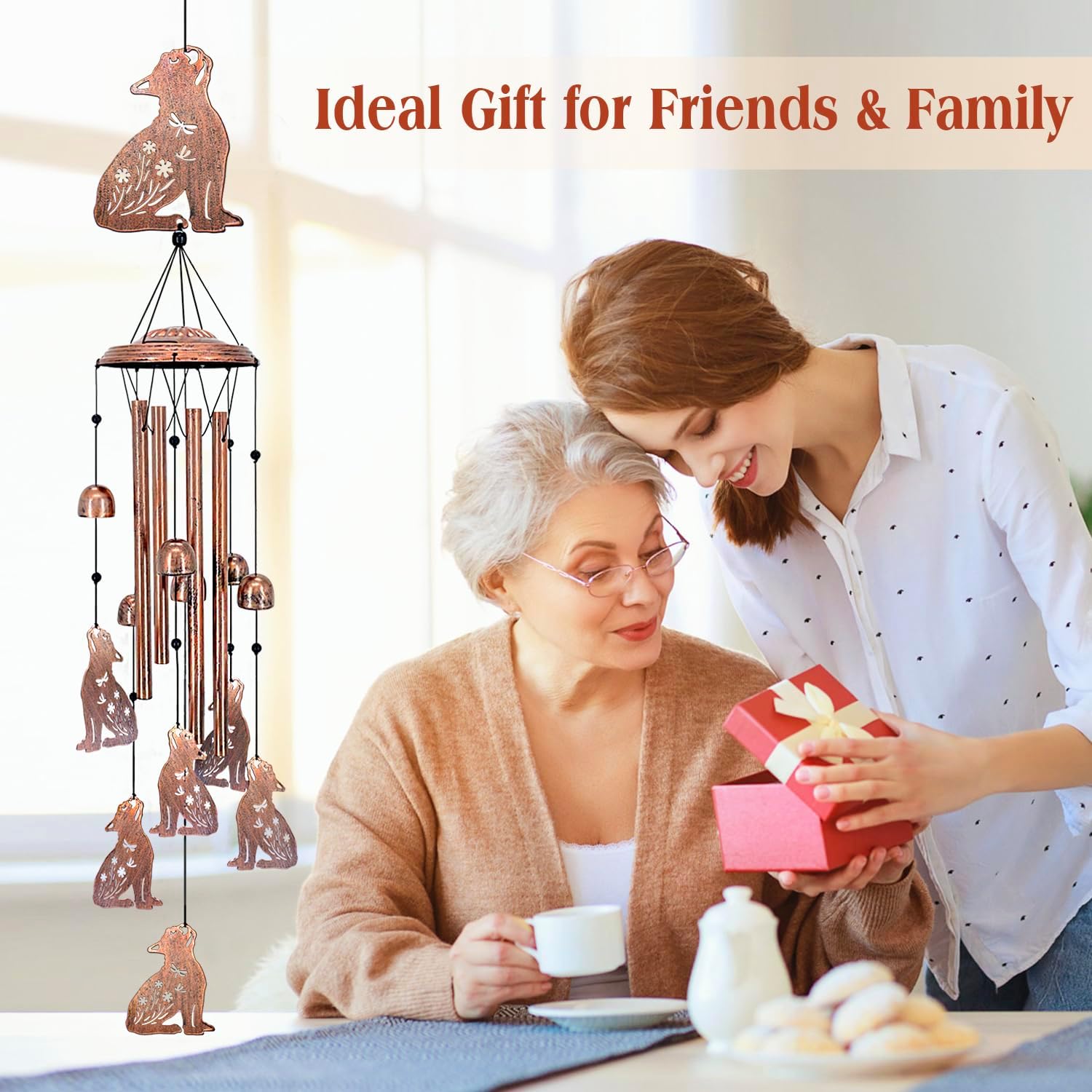 French Bulldog Wind Chimes for Outside,Dog Gifts for Women/Men/Sympathy Gift/Memorial Gifts/Birthday Festival Metal windchimes Outdoors/Indoors,Patio,Garden Decor,Home,Porch,Yard