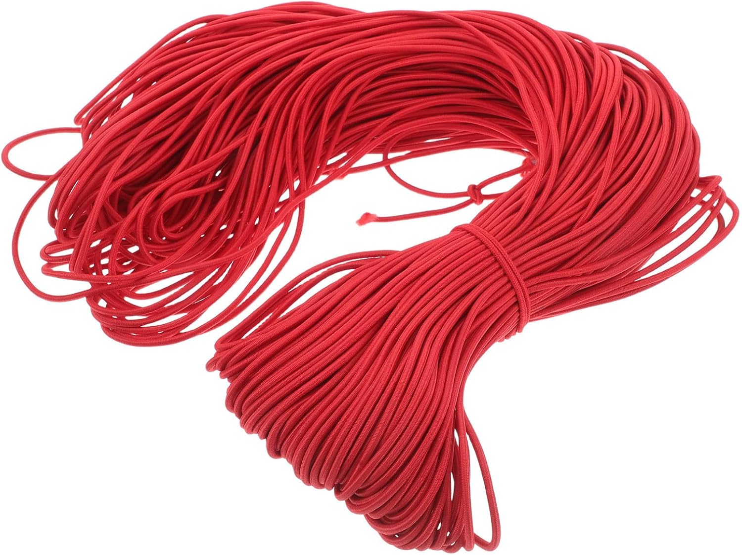 100m Red Round Elastic Cord Stretch Band DIY Cord Accessories for Sewing Crafting with Lasting Use and Easy to Cut Material Polyester and Latex