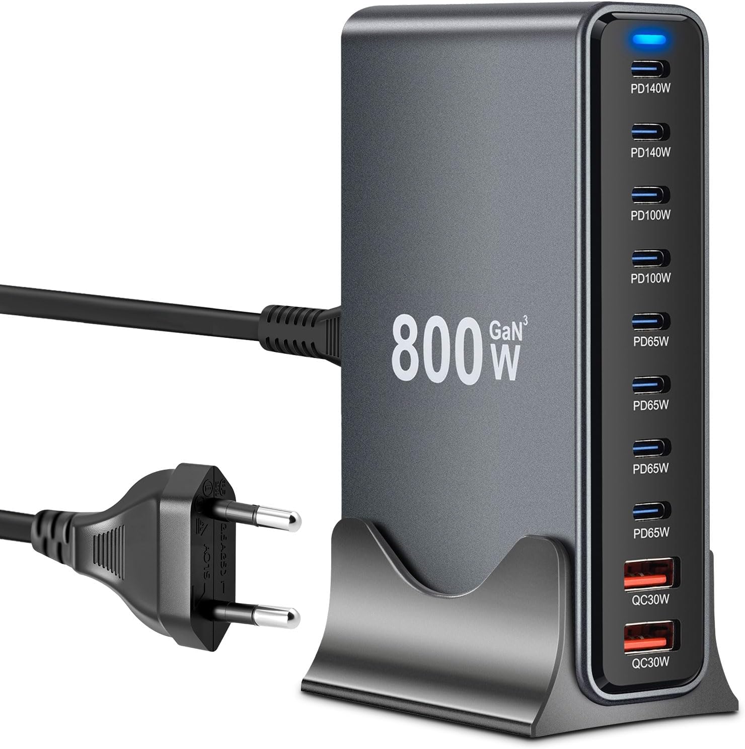 Cargador múltiple USB C 10 en 1 y 800 W, cargador rápido USB GaN III múltiple con 8 x USB-C + 2 x USB-A, cargador de suministro de energía, estación de carga USBC para MacBook Pro/Air, iPhone, iPad, Samsung Cargador múltiple USB C 10 en 1 y 800 W, cargador rápido USB GaN III múltiple con 8 x USB-C + 2 x USB-A, cargador de suministro de energía, estación de carga USBC para MacBook Pro/Air, iPhone, iPad, Samsung