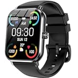 Smartwatch for Men Women&comma; 1&period;83" HD Touchsreen&comma; 130 Sports Modes&comma; Bluetooth Call & Make Call&comma; Health&comma; Fitness & Sleep Tracker&comma; Timer&comma; 5 ATM Water-Resistance&comma; Fitness Watch for Android&sol;iOS&comma; Black
