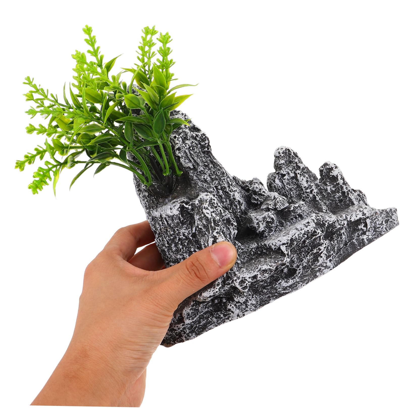 Piedra Decorativa para Acuario Resistente y Roca Artificial y Ligera para Jardín Miniatura Paisajístico para Tanque de Peces