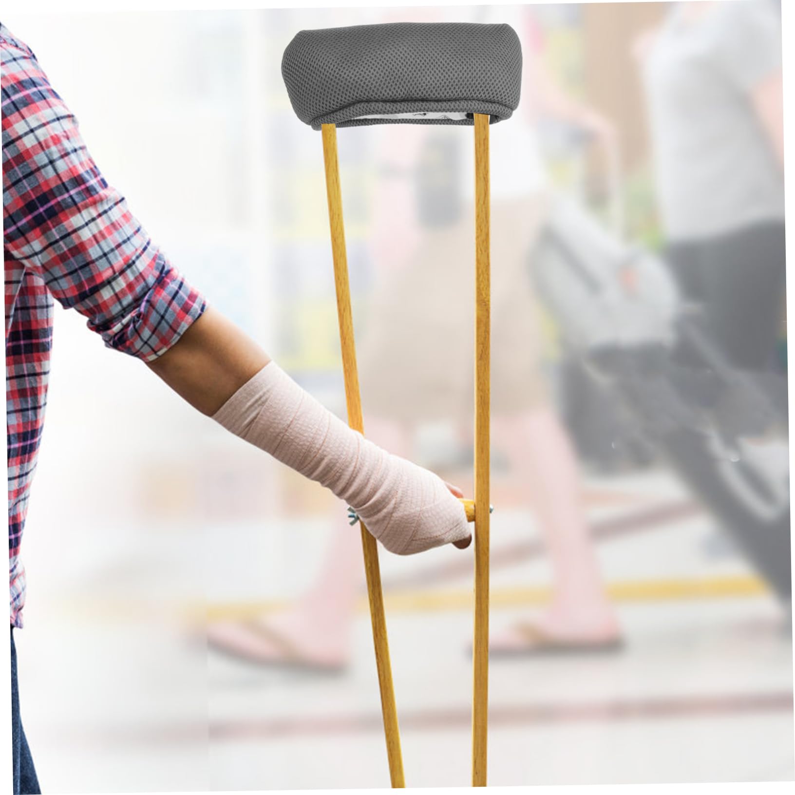 Healvian 1par Almohadillas De Axila Resistentes Al Desgaste Para Muletas Funda Portátil y Cómoda De Protección y Transpirable Para Uso Diario