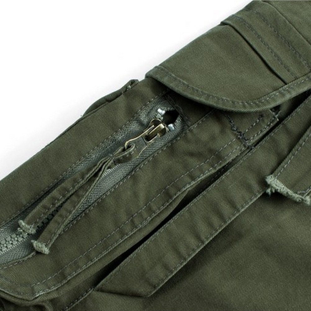Uomo Estate Outdoor Pantaloni da lavoro Fitness Traspirante comodo Pantaloni in cotone Sport Pantaloni da arrampicata, Verde 1, 36