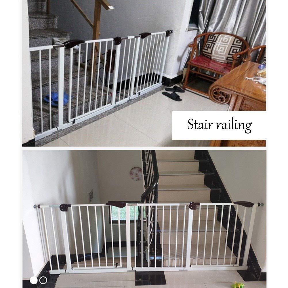 LYGXWJFC Cancelli di Sicurezza per Bambini, Chiusura Automatica Protezione ringhiera Isolamento Barra per Porta Animali Domestici Gatti Recinzione per Cani Passeggiata Attraverso la punzonatura