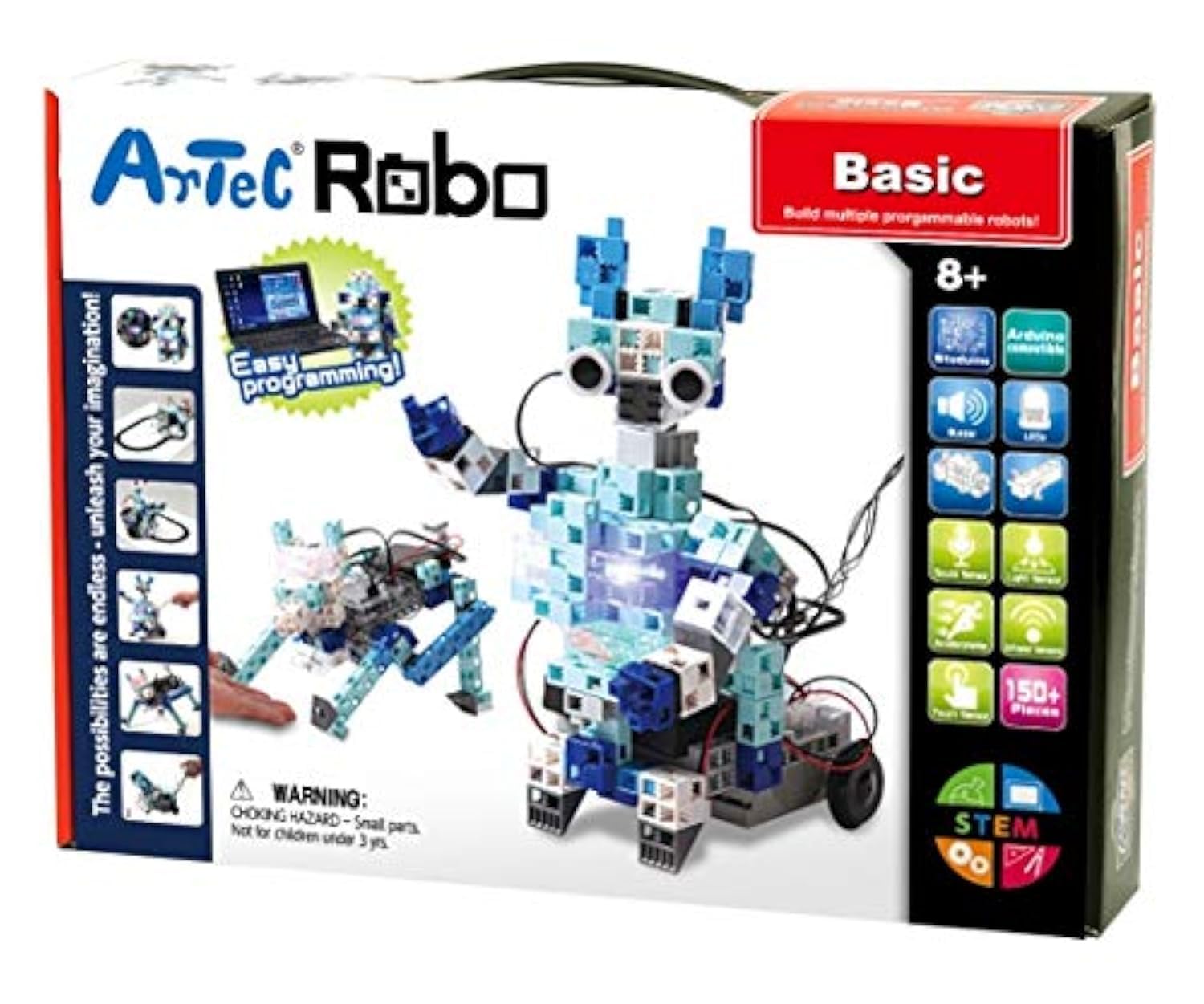 ArTec Robo Block STEM Robotics Kit – Educational DIY Coding Toy from Japan (Basic Set)
