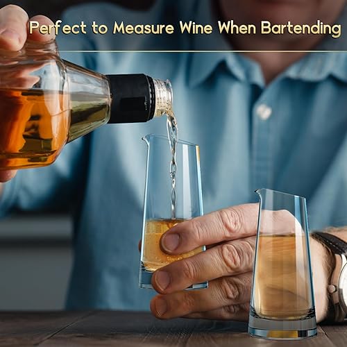 Miniatura 3 de Juego de 6 mini jarras individuales (6 onzas), jarra de vino de una sola porción, juego de jarras de vino de vidrio, mini jarras de vidrio, jarra de