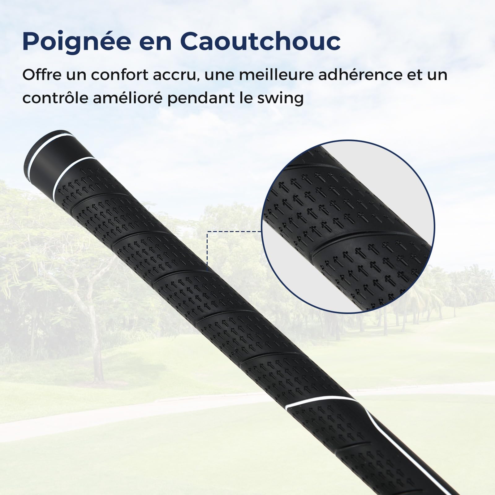COSTWAY Driver de Golf 460CC, Club de Golf Driver Individuel avec Tête en Alliage d'Aluminium Manche en Graphite Grip en Caoutchouc Couvre-Tête, pour Droitiers