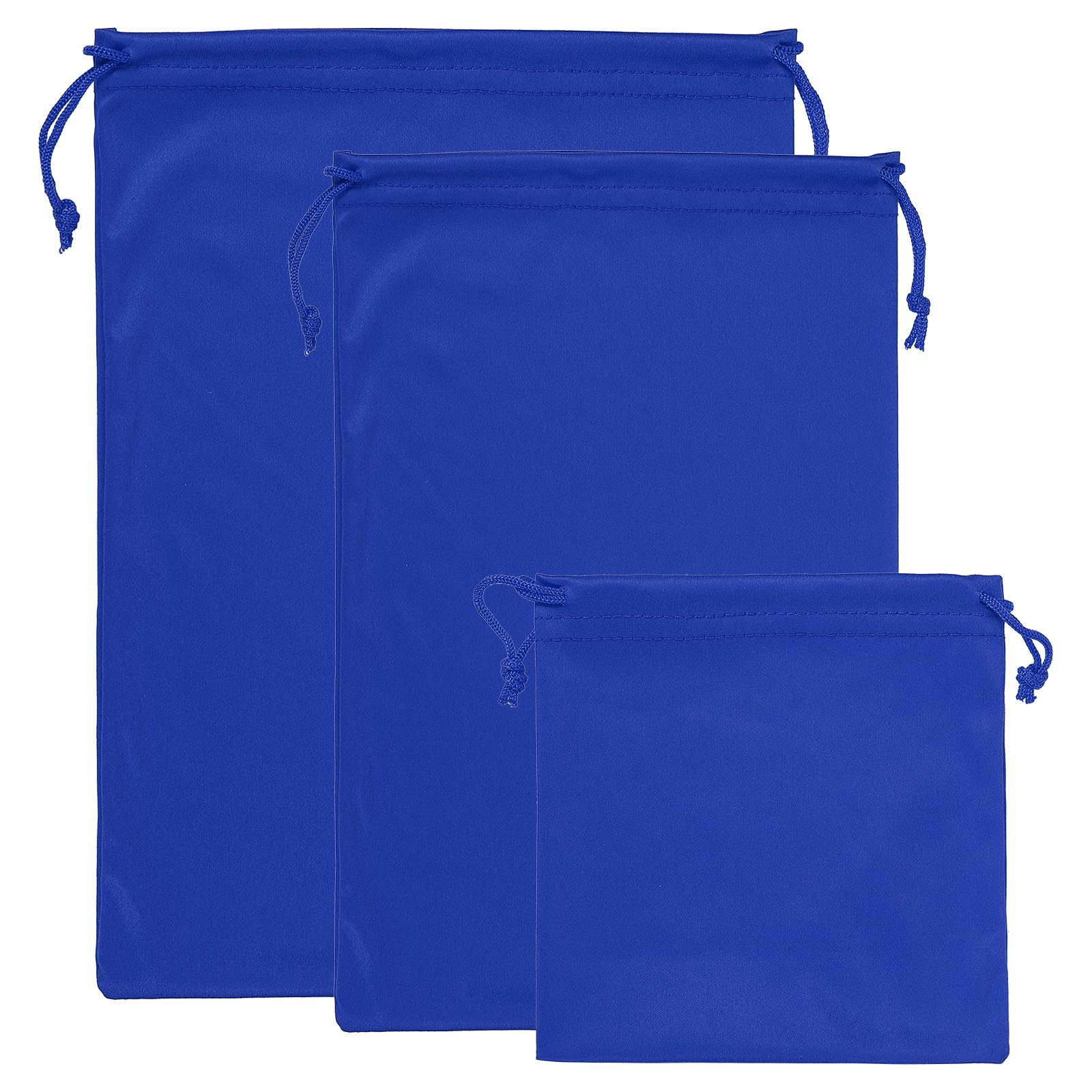 PATIKIL Ski Goggle Bag, 3 Pack Microfiber Pouch Protective Storage Case Sleeve, (5.9" x 5.9", 10.6" x 7.1", 11.8" x 9.1"), Blue