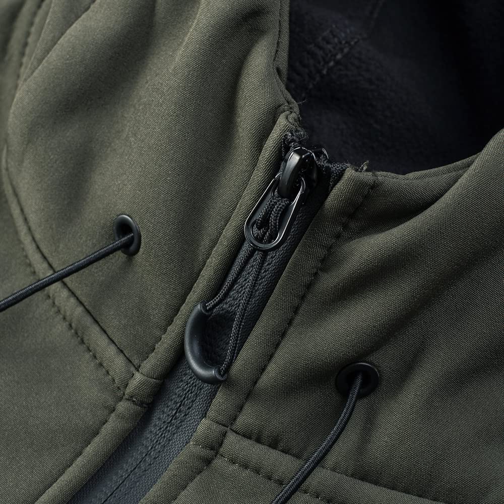 TONY BACKER Giacca Jacket Uomo In Softshell Impermeabile Antivento con Cappuccio Giubbotto Caldo Per Trekking Casual 6860