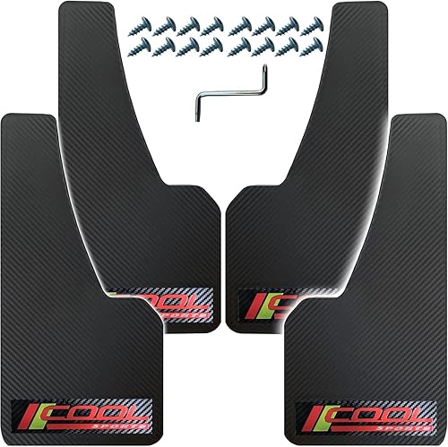 Miniatura 109 de Universal Mud Flaps Fits Most SUVs/MPVs, Not Full-Size SUVs- Standard Size 4-Piece Soft Glue Fenders Splash Guards Set, Heavy Duty Flexible