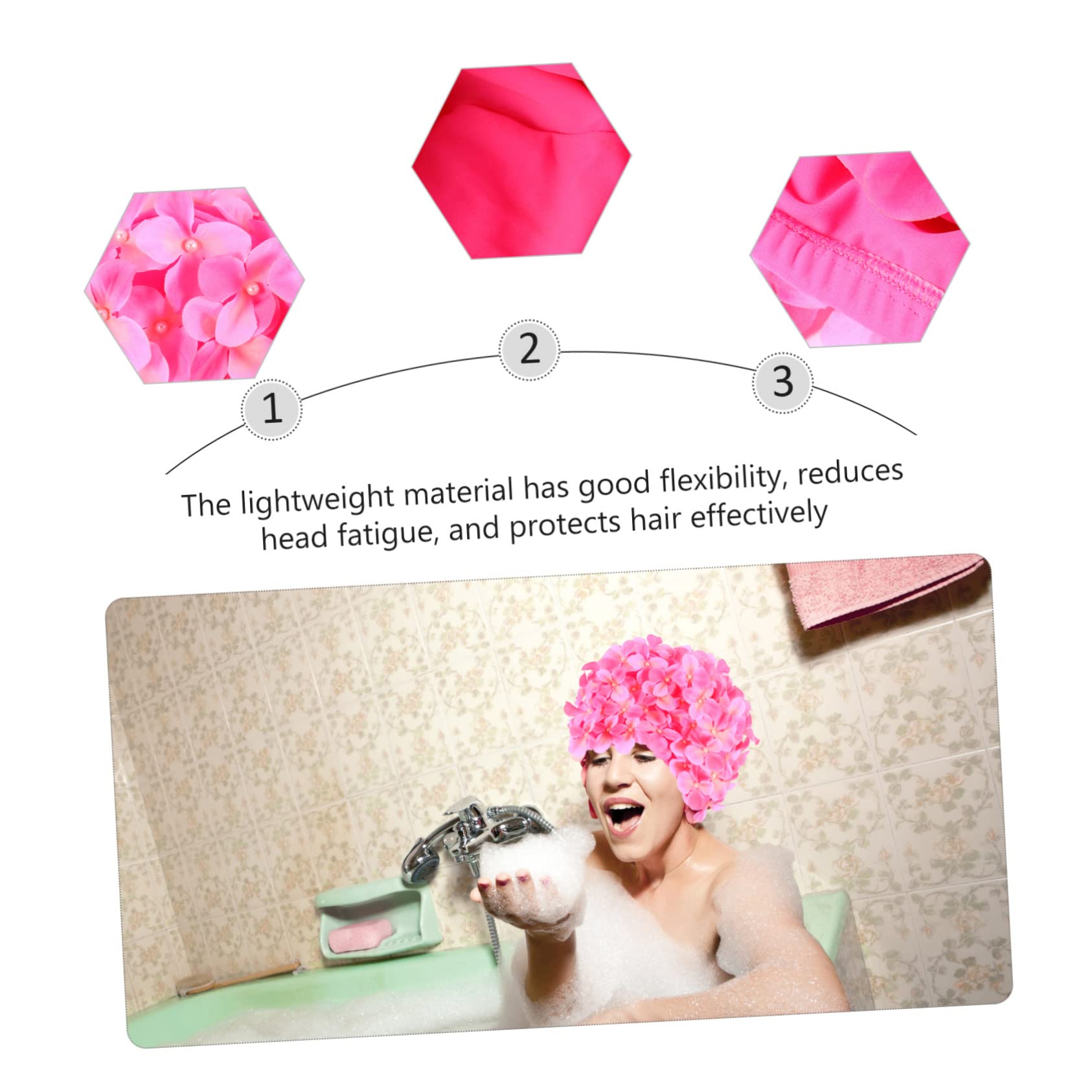 SUPVOX 10 Pezzi Di Cuffie Da Nuoto in Tessuto Di Nylon Con Fiori Elastiche Per Per Ragazze E Donne