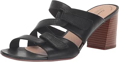 Clarks Femme Jocelynne Cam Pompe, Cuir Combi Noir, 39.5 EU