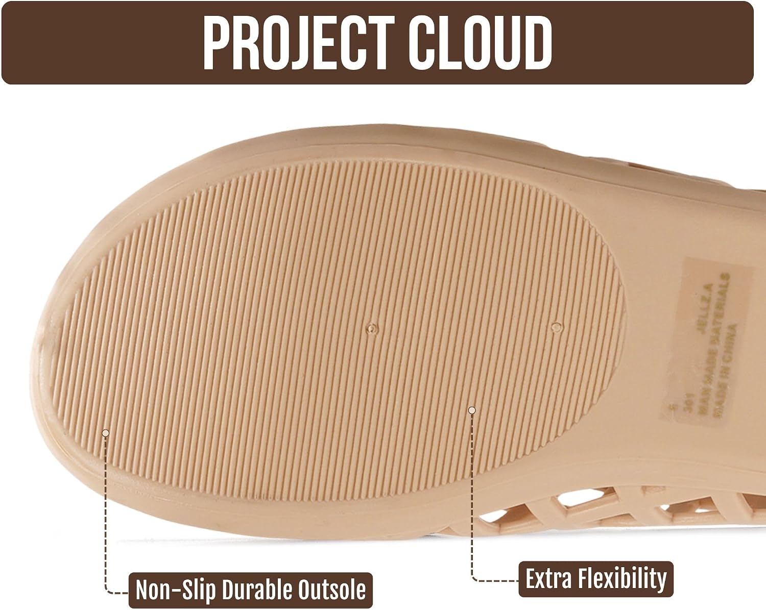 Project Cloud Lightweight Summer Flats Jelly Shoes Women Footwear (Jellz) image 4