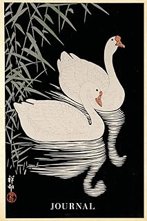 Journal: Swan and Bamboo Traditional Japanese Woodblock Prints - Antique Design | 120 Blank Lined 6x9 College Ruled Pages | Journal, Notebook, Diary, ... - Designer Notebooks and Journals - Ukiyo-e)