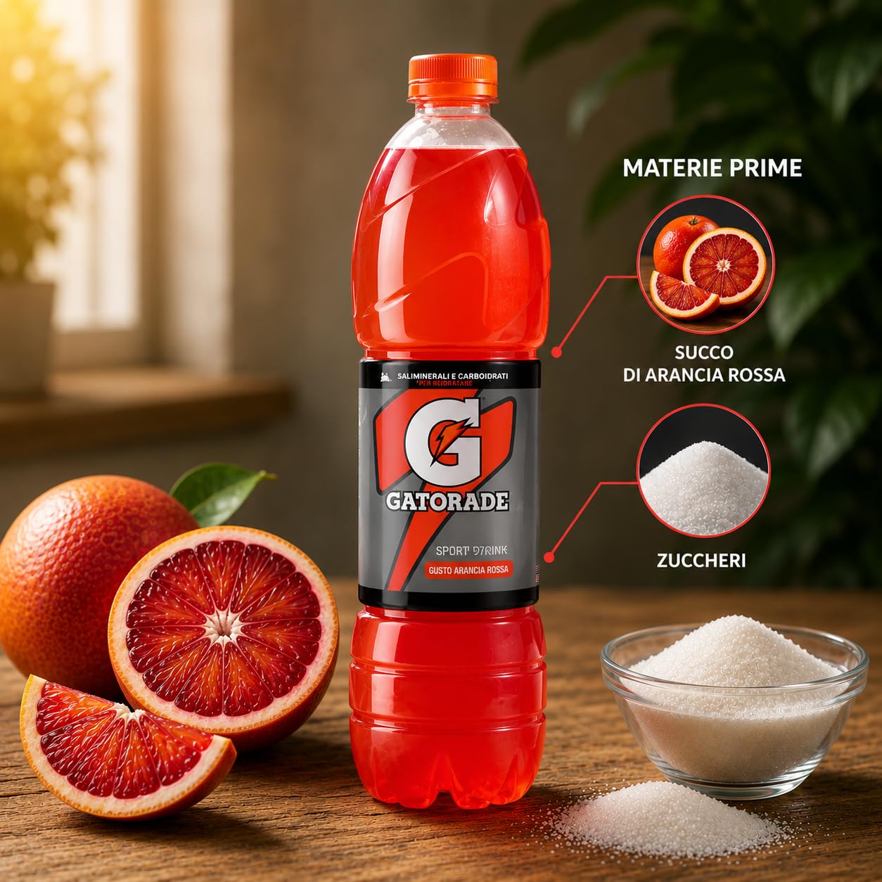 Per Gatorade 1,5 Litri x 6 Bottiglie Bevanda Isotonica con Sali Minerali per Sport e Idratazione Gusti Arancia, Arancia Rossa e Limone Drink Sportivo per Allenamento, Corsa e Palestra (Arancia Rossa)