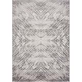 carpet city Teppich Wohnzimmer - Ornamente 80x150 cm Grau Meliert - Moderne Teppiche Kurzflor