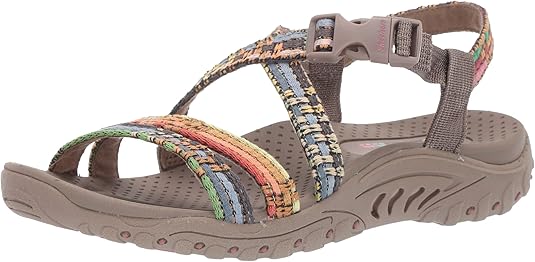 Skechers Women's Reggae-Sew Me-Boho Woven Strappy Slingback Sandal