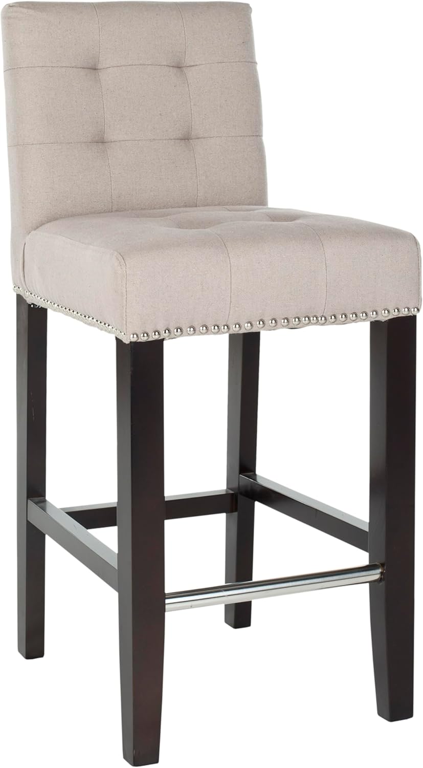 Safavieh Mercer Collection Thompson Cream Leather 25.8-inch Counter Stool