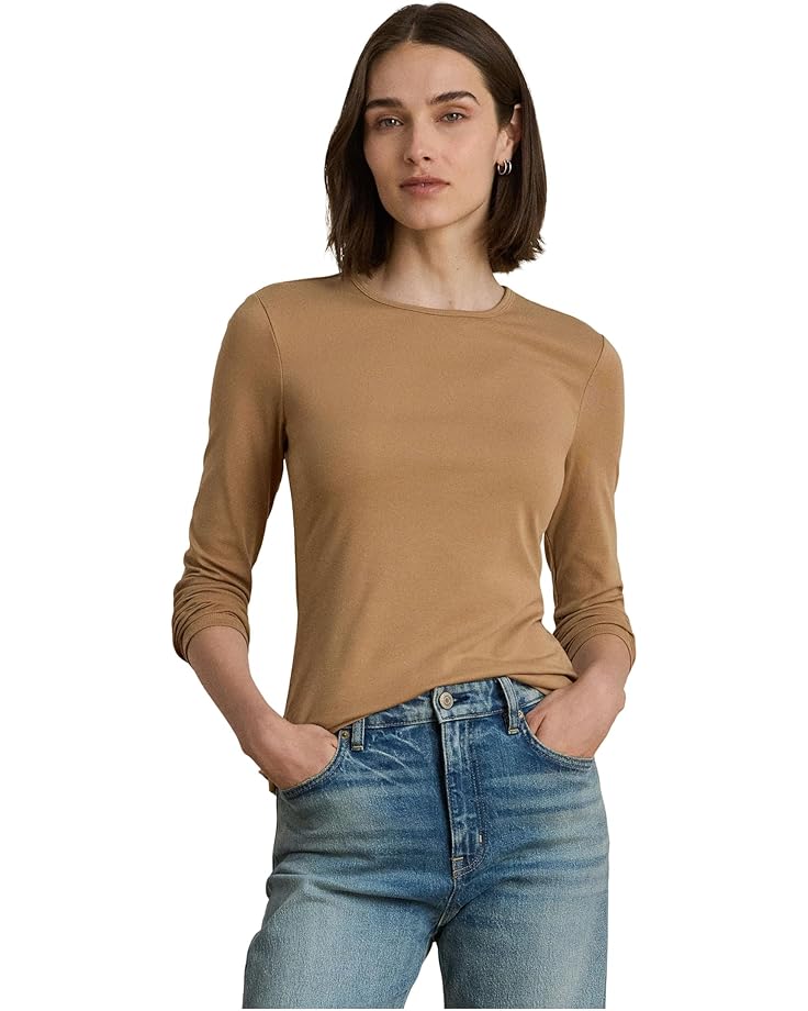Lauren Ralph Lauren Cotton-Blend Long-Sleeve Top - Main View