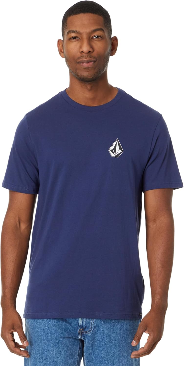 Volcom Men's Deadly Stone Modern Fit Short Sleeve Tee Small Estate Blue