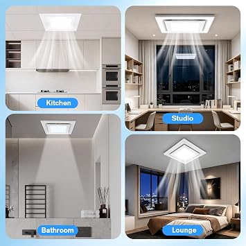 Bathroom Extractor Fan with Light, Shower Extractor Fan 9.8