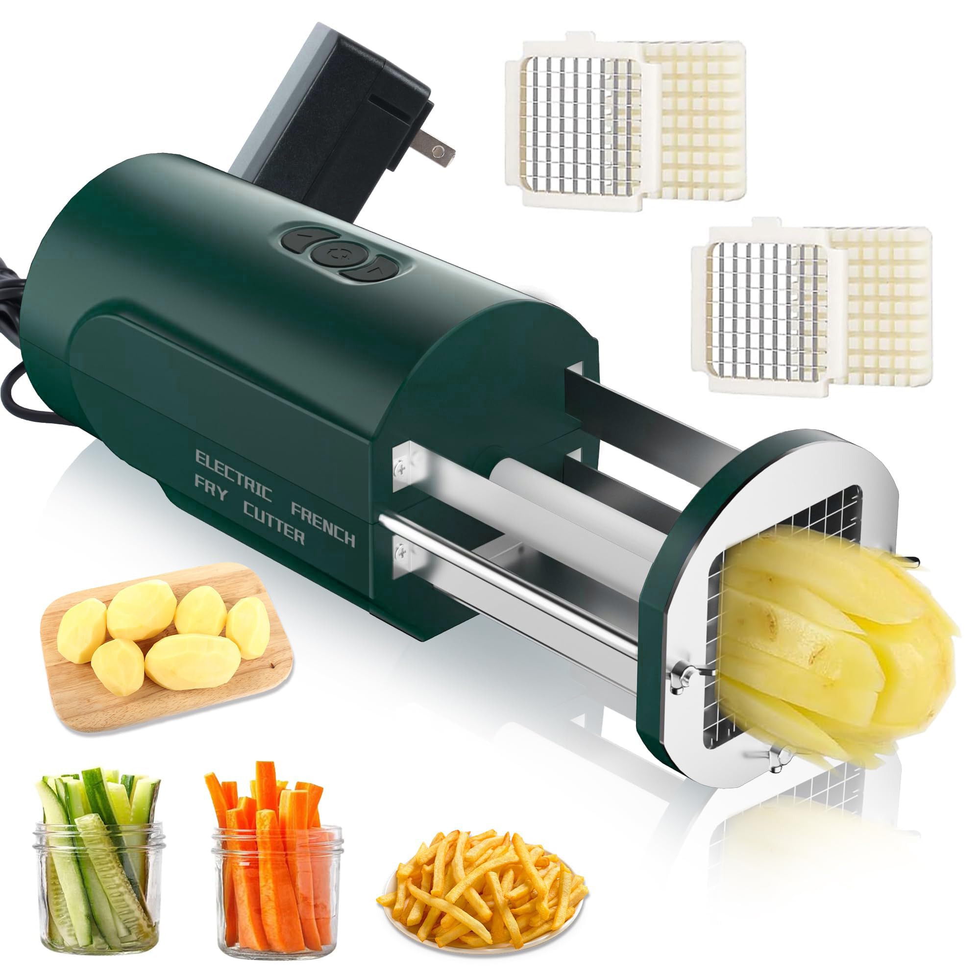 Coupe-légumes électrique et coupe-pommes de terre commerciale avec grilles interchangeables
