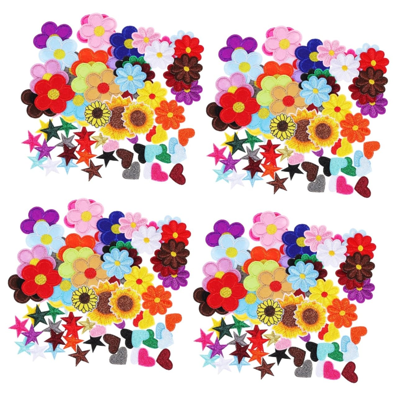 NUOBESTY 284pezzi Toppe Ricamate Patches Termoadesivi Per Riparazioni e Decorazioni Abbigliamento Borse e Applique Per Creatività e