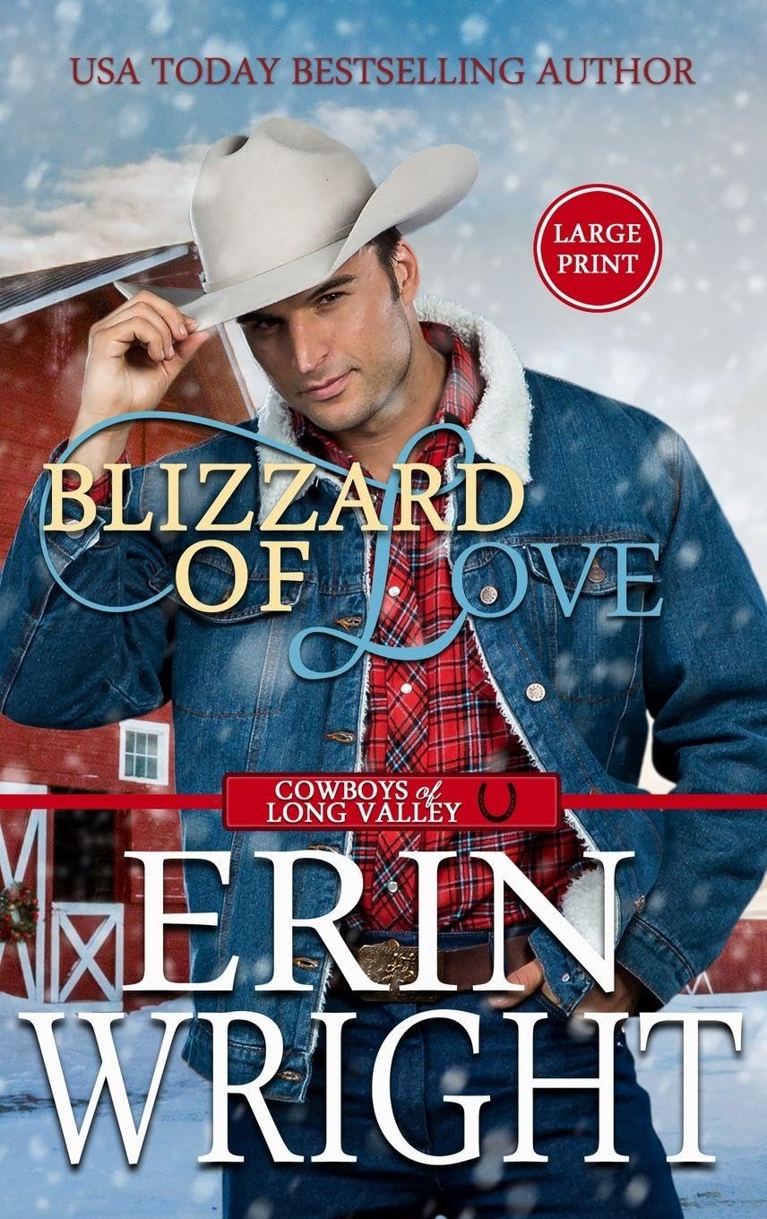 Blizzard of Love: A Christmas Holiday Western Romance (Large Print - Hardcover): 2 (Cowboys of Long Valley Romance - Large Print Hardcover)