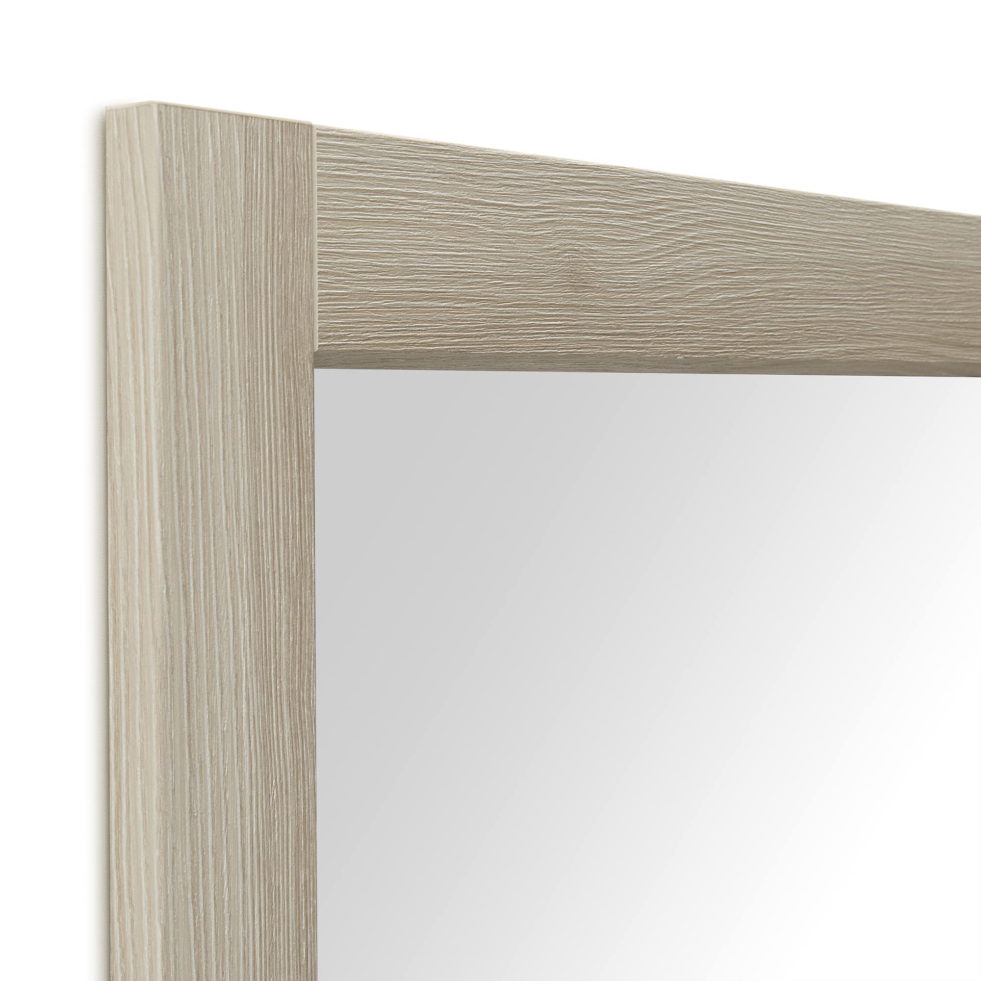 ARHome Specchiera Parete Modern, 90 x 60, Frassino Crema, Specchio Parete Muro, Made in Italy