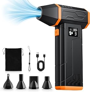 ONEWAY Compressed Air Duster,150000RPM Super Power Compressed Air Cleaner for PC,Rechargeable Cordless Air Blower with LED Light,3 Gear Dust Blower for Computer Keyboard Outdoor House Car