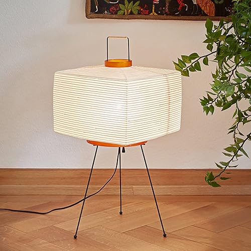 PSXPSXO Lámpara de papel blanco lámpara de mesa japonesa de 472 pulgadas lámpara de papel para festival cuerpo de lámpara de mesa cromada lámpara de