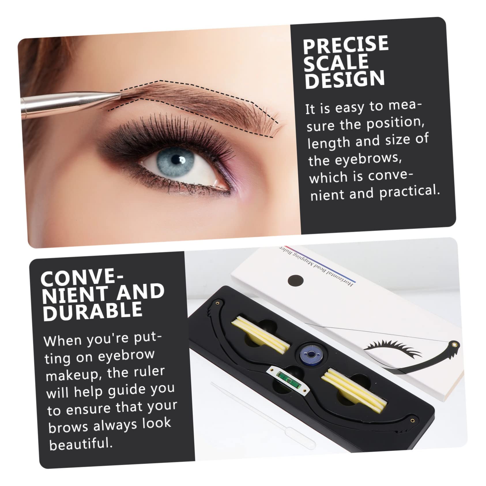 Healeved 4pezzi Ruler Per Sopracciglia Righello e Strumento Per Mapping Sopracciglia Design Livellato Per Makeup e Modellazione