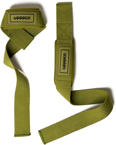 UPPPER Correas de levantamiento de pesas con neopreno acolchado para peso muerto, entrenamiento de fuerza, entrenamientos de gimnasio, correas de