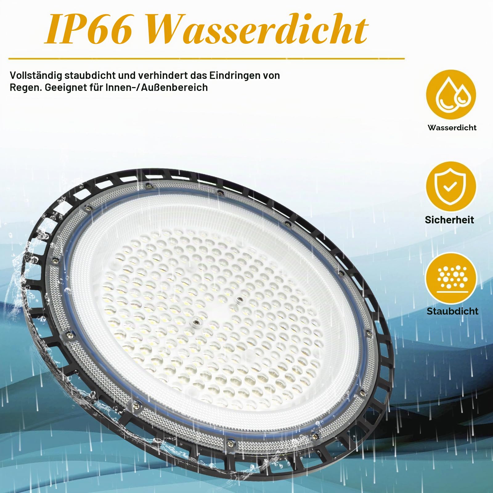 4pcs 200W UFO LED High Bay Light Hallenstrahler