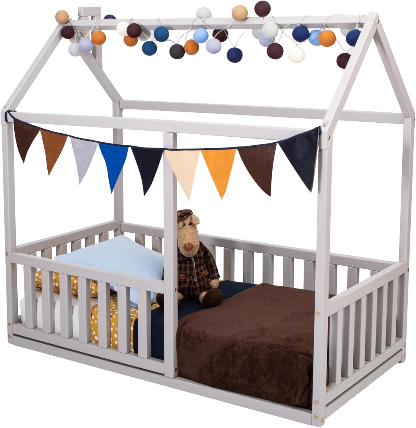 Montessori floor bed for toddler, Montessori house bed, Toddler house bed frame, Toddler floor bed, Low platform bed - US FULL size