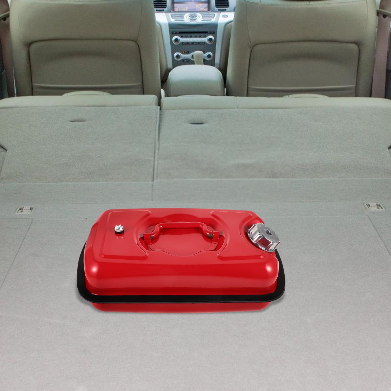 POPETPOP Tanque de Gasolina Rectangular de 5l con Tapa y Sello Hermético, Depósito Portátil para Generadores y Vehículos todo Terreno en Tareas al Aire Libre