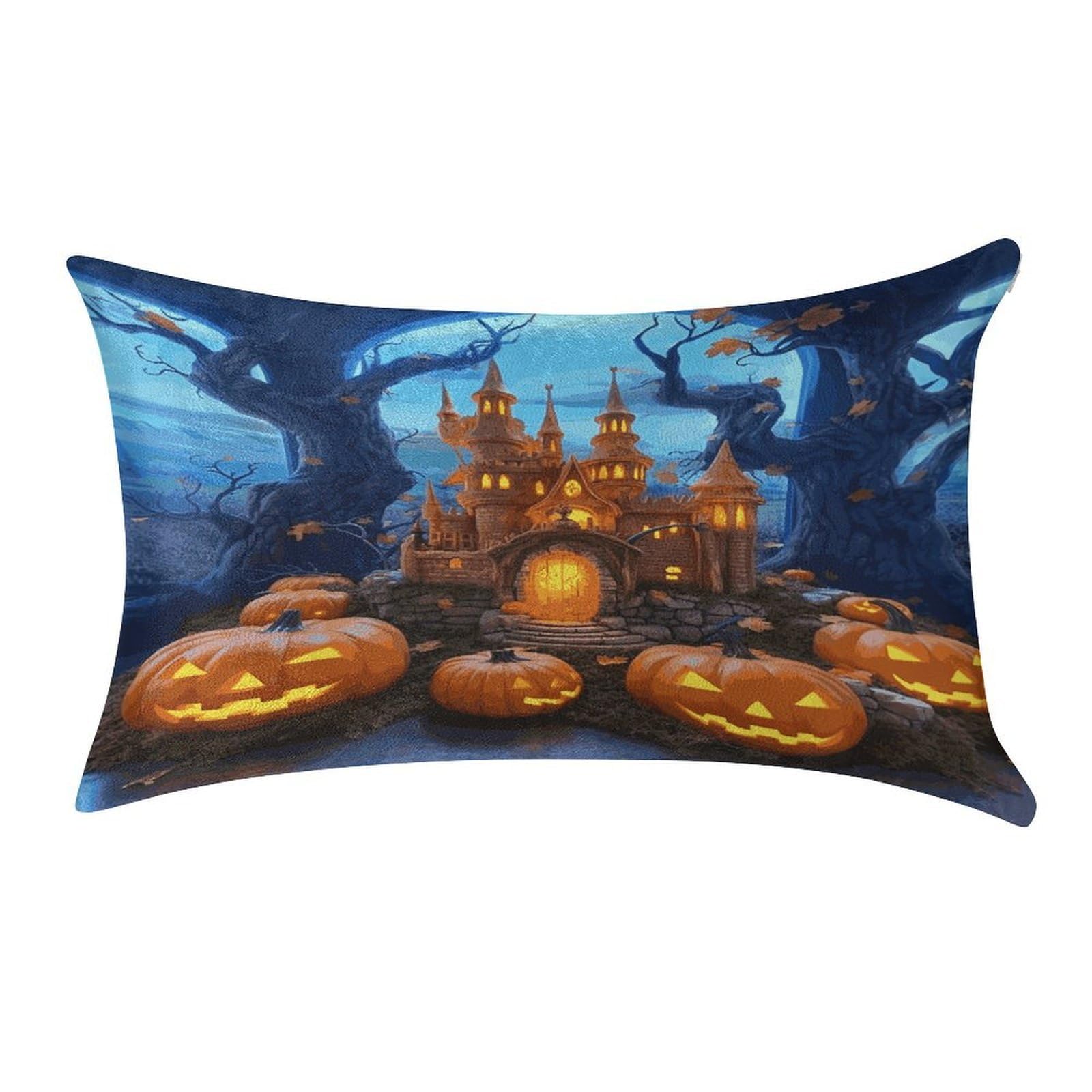 Btcowzrv Style Halloween Castle Pumpkin Pillow Cover Pillow Case Pillowcase