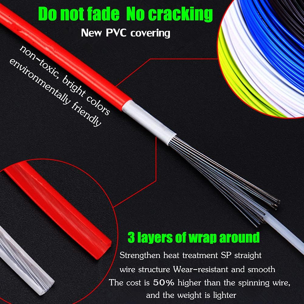 VXM Bicycle Shift Derailleur Cables,Universal Bicycle Transmission Line,Bike Brake Cable,Stainless Steel Bicycle Cable Cutter Bicycle Shift Wire Kit for Bicycle Mountain Road Bike Repair