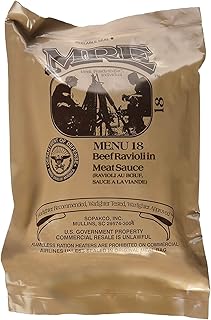 Nutrient-Rich MREs - Portable Food Survival Meals - Long Shelf Life Ready to Eat Emergency Food Rations - Made in USA (Beef Ravioli) - 2024 Inspection