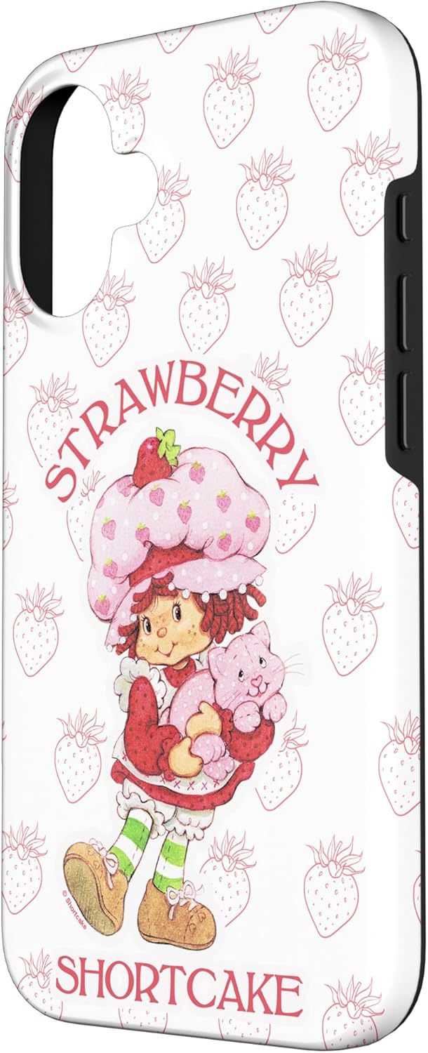 Strawberry Shortcake Cutie Vintage Strawberries Pattern Case for iPhone 16