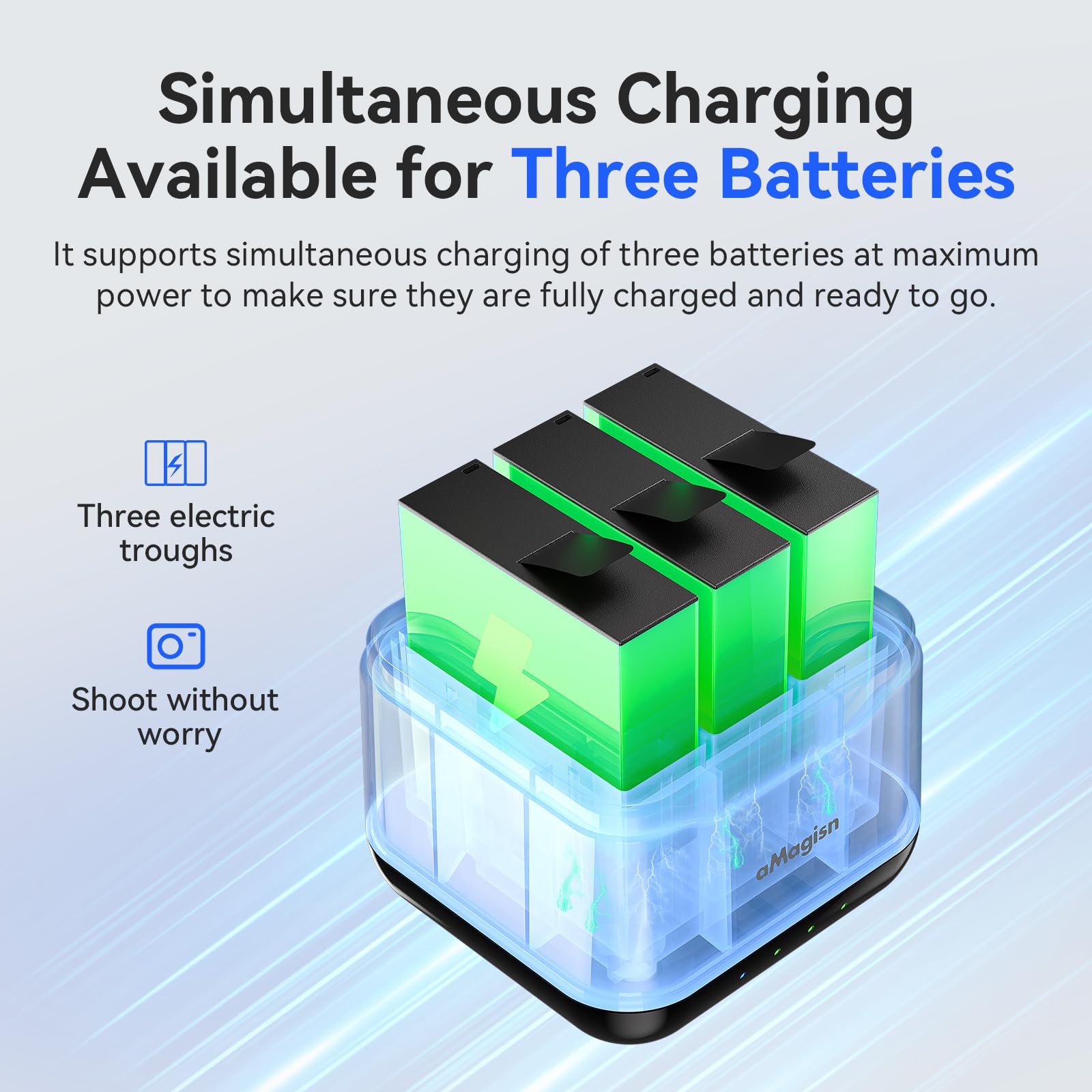 Chargeur Hub Pour Insta360 ACE Pro 2 - Boîtier Charge Rapide Batterie, Design Compact | Accessoire Caméra Sport