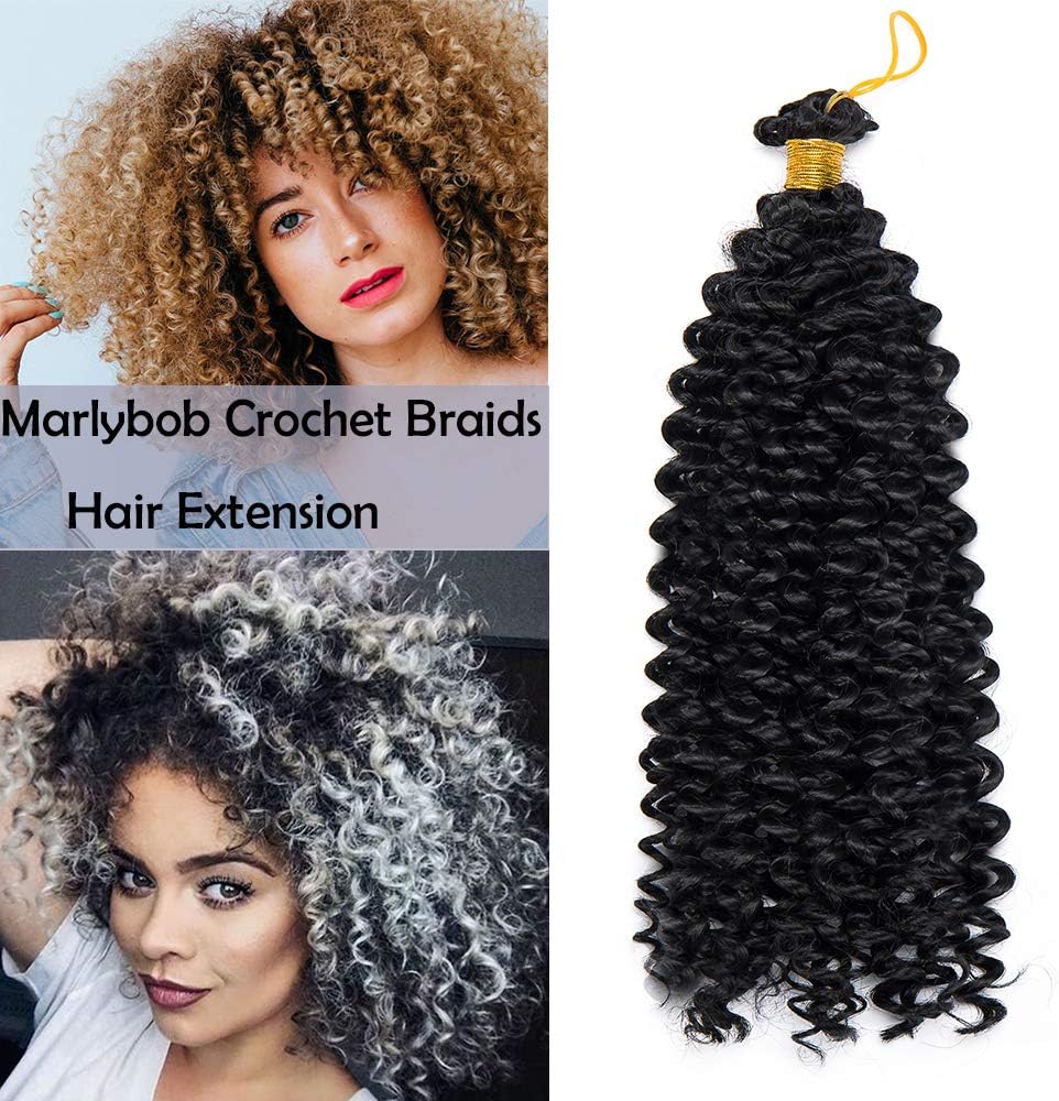 14 Inch Water Wave Marlybob Crochet Hair Twist Braids Braiding