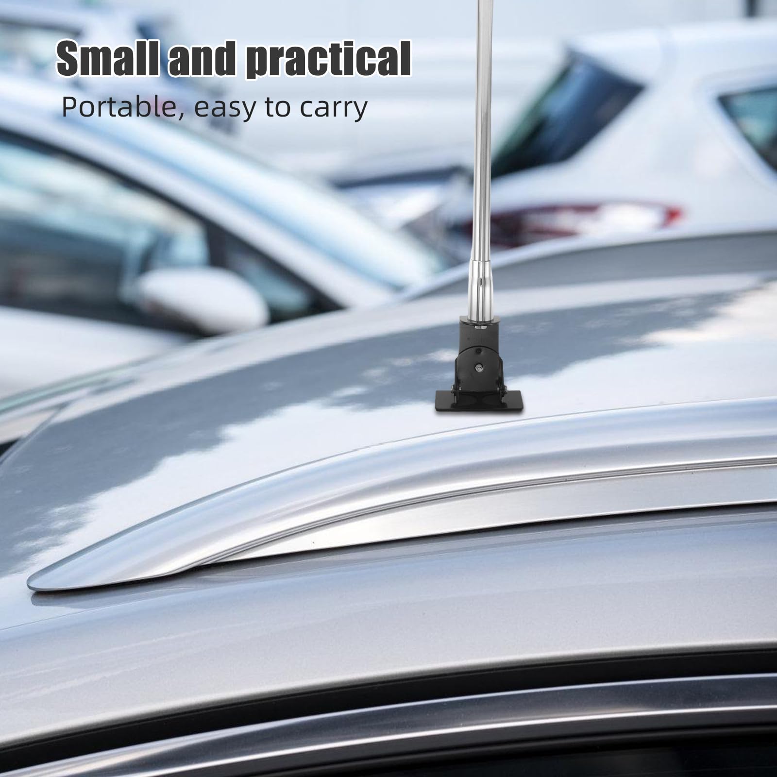 Antena para Vehículo - Accesorios Exteriores para Decoración Y Mejora de Señal - Reemplazo de Antena Esencial para Camioneta de 36 Cm (Negro)