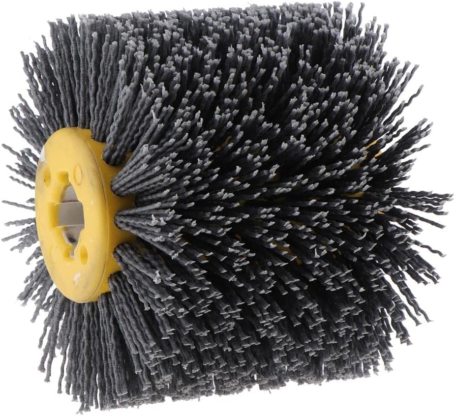 120 x 100mm Abrasive Wire Drawing Wheel Burnishing Brush for Wood Furniture Polishing, High Density Abrasive Wire, Long Durability, Suitable for Various - 120 Grit