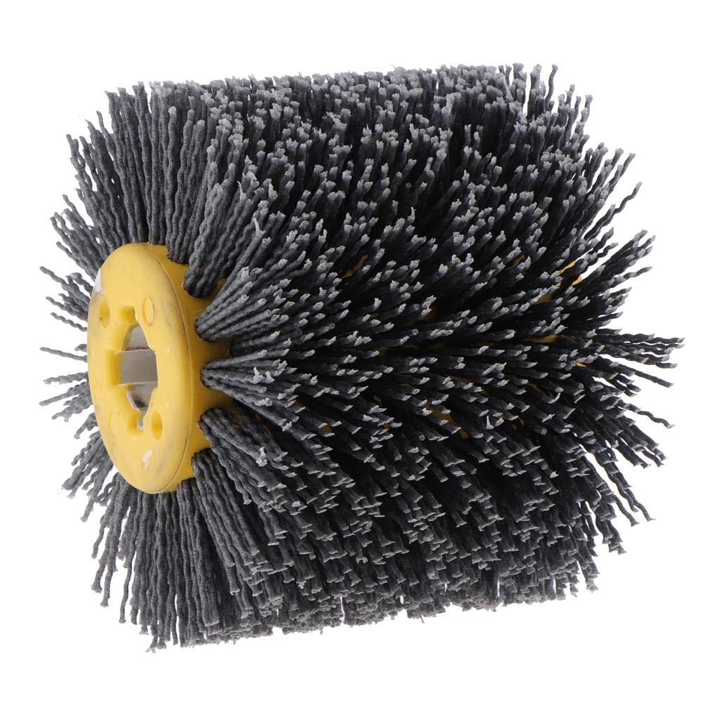 120 x 100mm Abrasive Wire Drawing Wheel Burnishing Brush for Wood Furniture Polishing - as described, 120 Grit