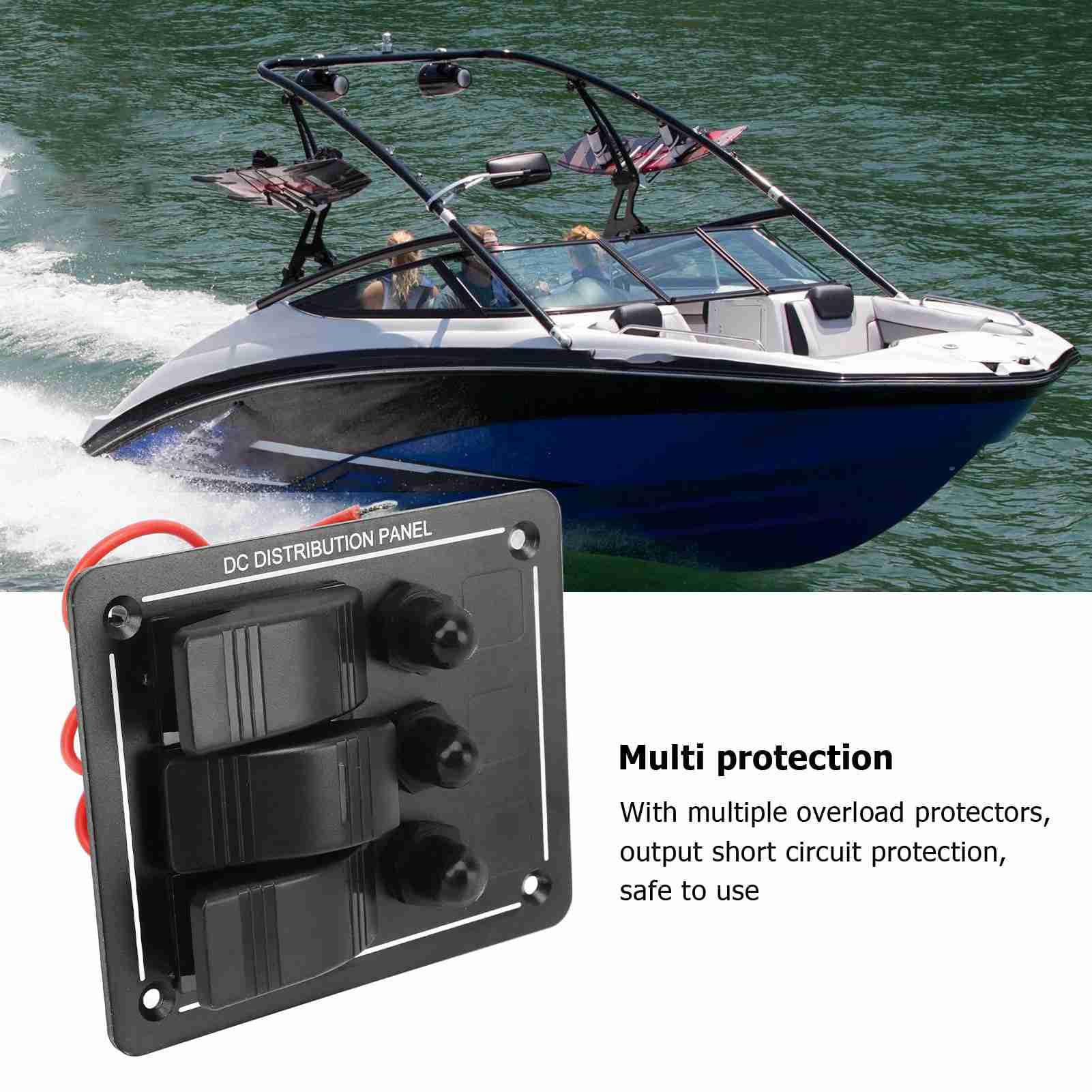 Pannello Interruttori Bilanciere Per Barca - 3 Gang LED 12-24V Impermeabile IP66 - Foto 7