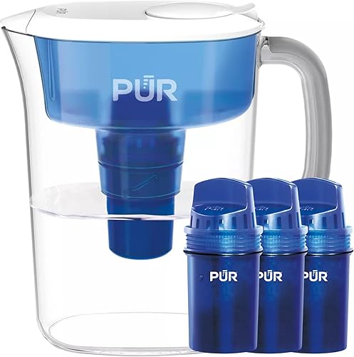 Miniatura 14 de PUR Jarra de Agua de 7 Tazas, 1 Filtro Genuino, Más Limpia, Agua de Excelente Sabor, Apta para Lavavajillas, Potente, Filtración Más Rápida, Diseño
