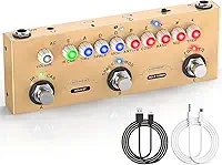 M-VAVE CUBE BABY Pedal de efeito de guitarra acústica multifuncional portátil Pedal de guitarra combinado Função de gravação de interface de áudio guitar de madeira/violão de madeira