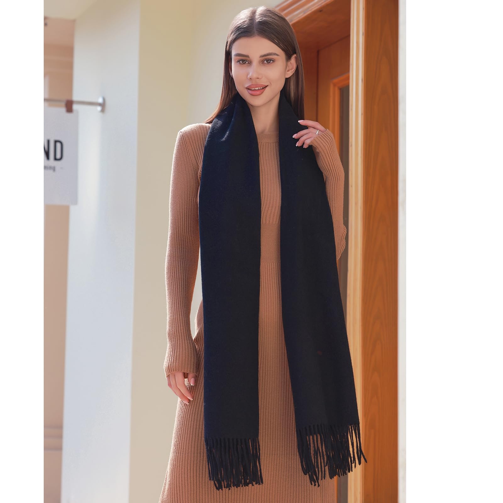 RIIQIICHY Sciarpa Donna Invernale Pashmina Scialle Caldo Stola Elegante per Abito da Sposa Cerimonia Donna